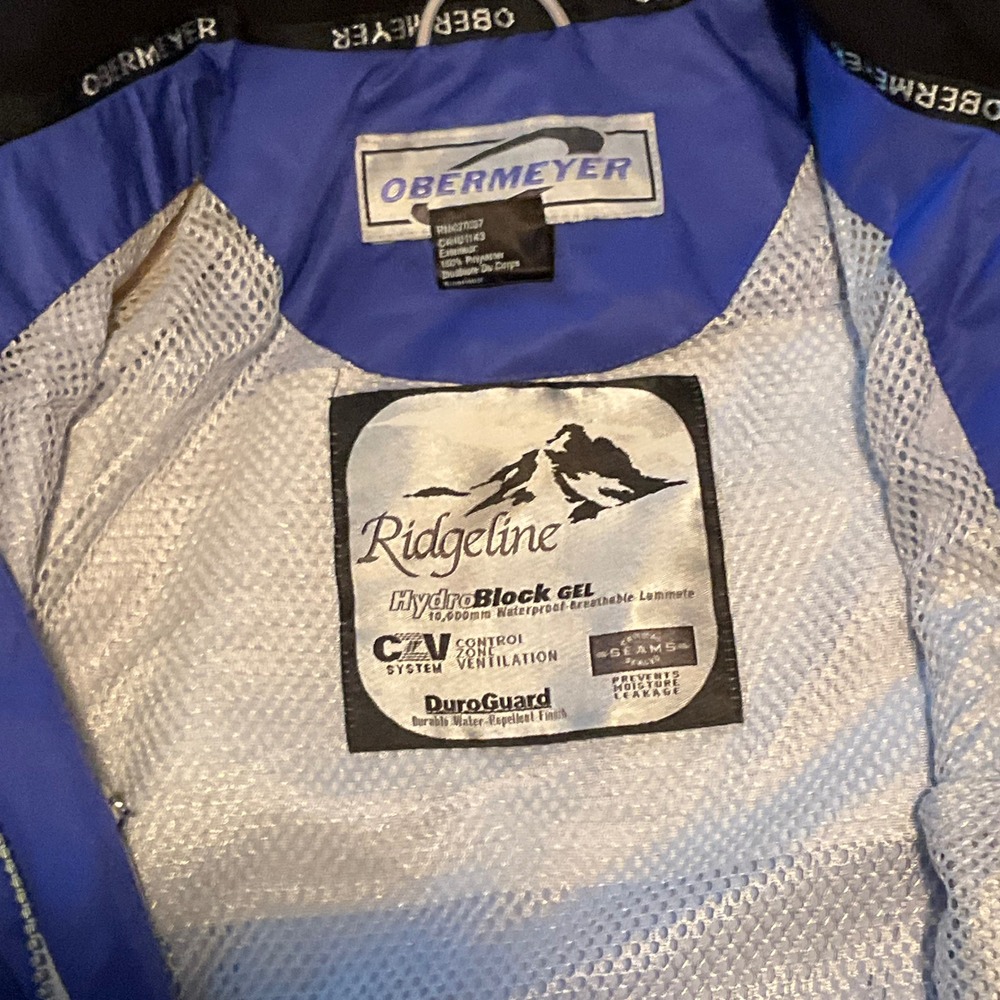 Obermeyer Ridgeline Womens Ski Jacket Blue‎ Gray HydroBlock Size 6 Hooded Coat - Picture 3 of 9